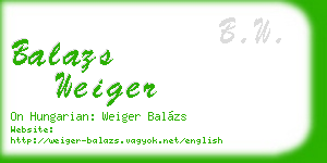 balazs weiger business card
